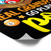 実在プールおもしろい選手ビリヤード ポスター (角)