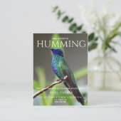 実在ポップ・アートのPostague Squareによるハミングバード ポストカード (スタンド正面)