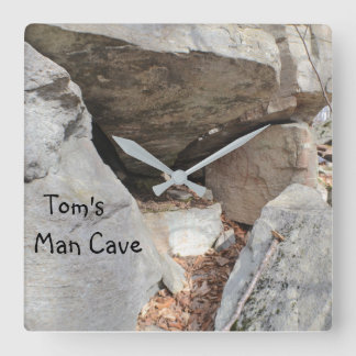 実在マンケイブ スクエア壁時計