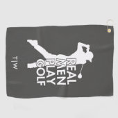 実在マン遊ゴおもしろいルフテーマ ゴルフタオル (横)