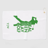 実在マン遊ゴおもしろいルフテーマ ゴルフタオル (横)