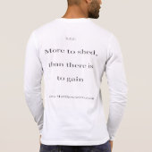 実在メンズヘンリー長袖 Tシャツ (裏面)