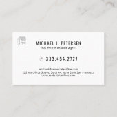 実在モダンプロフェッショナル写真 名刺 (裏面)