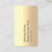 実在モダン不動産仲介業者フォトブラック金ゴールド 名刺 (正面)