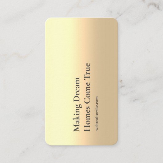 実在モダン不動産仲介業者フォトブラック金ゴールド 名刺 (正面)