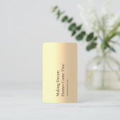 実在モダン不動産仲介業者フォトブラック金ゴールド 名刺 (スタンド正面)