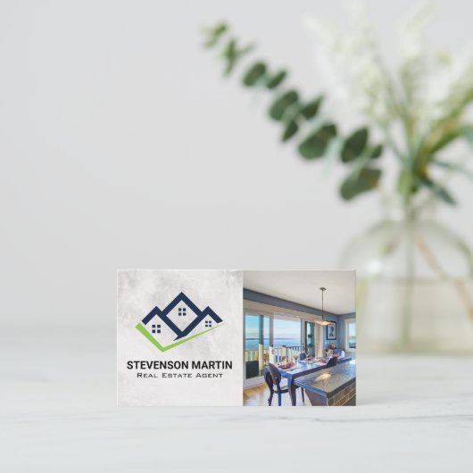 実在モダン場 | ホームアイコン 名刺 (スタンド正面)