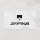 実在モダン大理石のロゴ 予約カード (裏面)