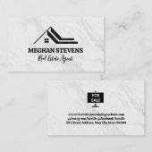 実在モダン大理石のロゴ 予約カード (正面/裏面)