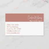 実在モダン遺産代理写真ほこりっぽいバラ白 名刺 (裏面)