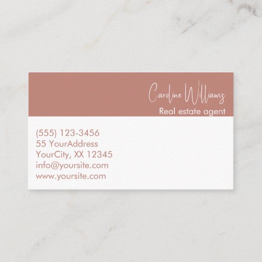 実在モダン遺産代理写真ほこりっぽいバラ白 名刺 (裏面)