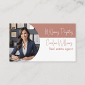 実在モダン遺産代理写真ほこりっぽいバラ白 名刺 (正面)