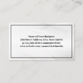 実在モダン銀色 名刺 (裏面)