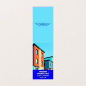 実在モダンEstate Agent （QR写真）不動産仲介業者折り畳み 名刺 (外部フラット)