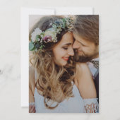 実在モダンVellum Overlayシンプル2写真結婚s 招待状 (裏面)