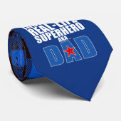 実在ライフスーパーヒーローパパオンブルーバッファロープレイド ネクタイ (ロール)
