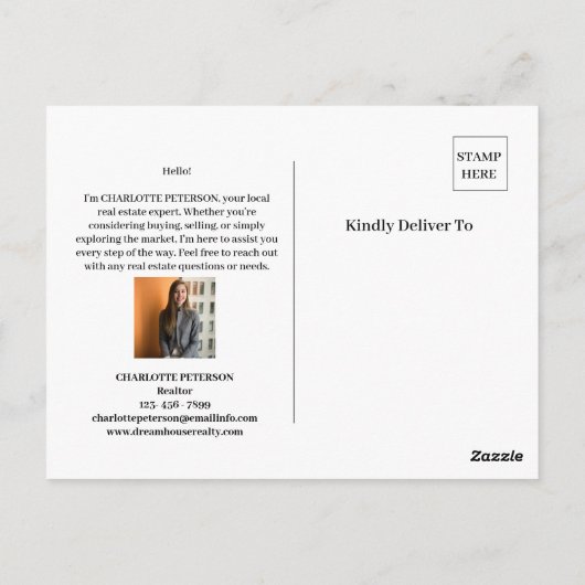 実在レシピ付き不動産の紹介 ポストカード (裏面)