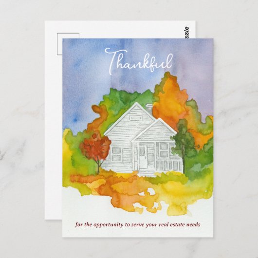 実在不動産ありがとうご紹介秋 ポストカード (正面/裏面)
