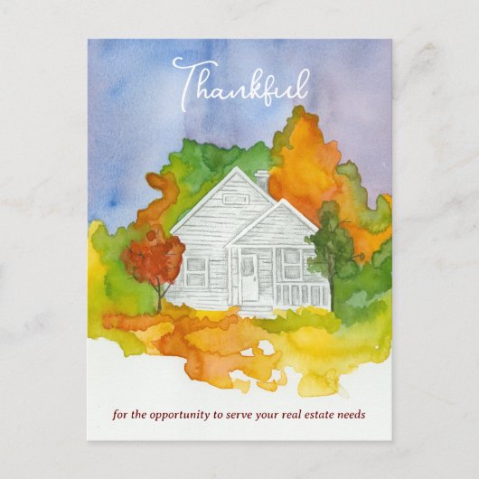 実在不動産ありがとうご紹介秋 ポストカード (正面)