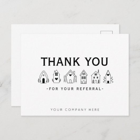 実在不動産お礼ご紹介マーケティング ポストカード (正面/裏面)