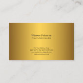 実在不動産の上向き矢印が金ゴールド 名刺 (裏面)