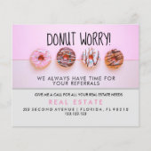 実在不動産の寄付金の発表 チラシ (正面)