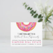 実在不動産の寄付金の発表 案内ポストカード (スタンド正面)