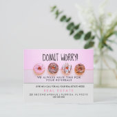 実在不動産の寄付金の発表 案内ポストカード (スタンド正面)