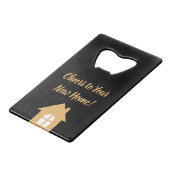 実在不動産の新しい住宅所有者終了ギフト クレジットカード栓抜き (裏面アングル)