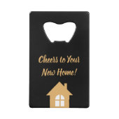 実在不動産の新しい住宅所有者終了ギフト クレジットカード栓抜き (裏面)