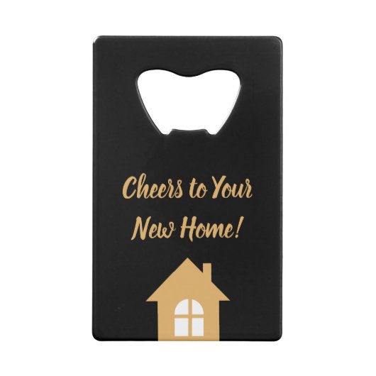 実在不動産の新しい住宅所有者終了ギフト クレジットカード栓抜き (裏面)