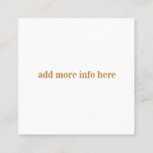 実在不動産の紹介、私たちはSのより多くの紹介を愛する スクエア名刺 (裏面)