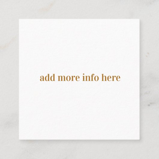 実在不動産の紹介、私たちはSのより多くの紹介を愛する スクエア名刺 (裏面)