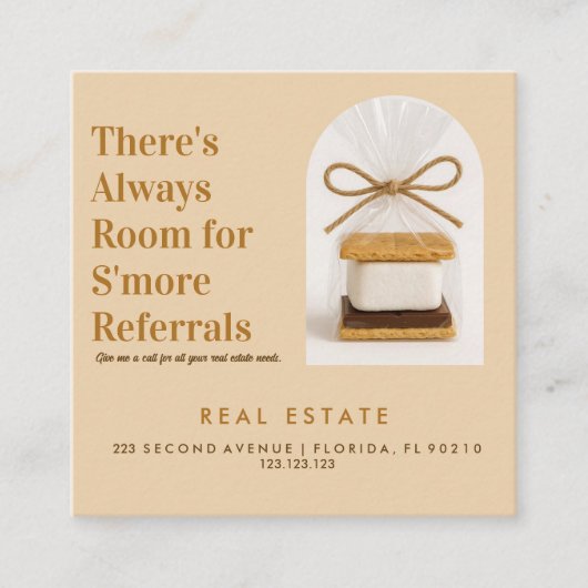 実在不動産の紹介、私たちはSのより多くの紹介を愛する スクエア名刺 (正面)