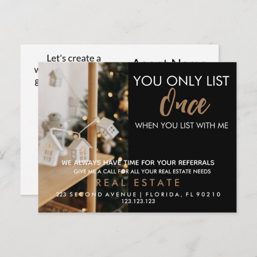 実在不動産はリスト時に一度だけリスト 案内ポストカード (正面/裏面)