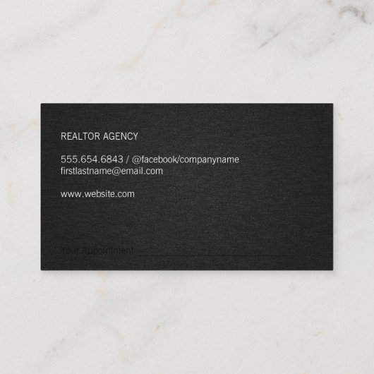 実在不動産アイコン | リネンテクスチャ 予約カード (裏面)