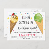 実在不動産アイスクリームスクープ紹介 案内ポストカード (正面/裏面)