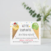 実在不動産アイスクリームスクープ紹介 案内ポストカード (スタンド正面)