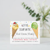 実在不動産アイスクリームスクープ紹介 案内ポストカード (スタンド正面)