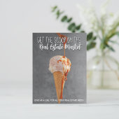 実在不動産アイスクリームスクープ紹介 案内ポストカード (スタンド正面)