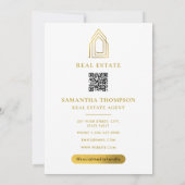 実在不動産エージェントハッピーホームアニバーサリー金ゴールド ノートカード (裏面)