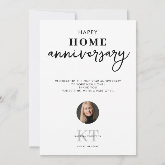 実在不動産エージェントハッピーホームアニバーサリー サンキューカード (正面)