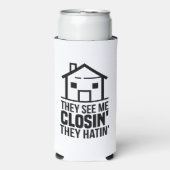 実在不動産エージェント彼らは私を参照して閉じる不動産仲介業者Gag スリム缶クーラー (Seltzer正面)