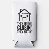 実在不動産エージェント彼らは私を参照して閉じる不動産仲介業者Gag スリム缶クーラー (正面)