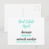実在不動産エージェントBadass Miracle Worker 2 シーズンポストカード (正面/裏面)
