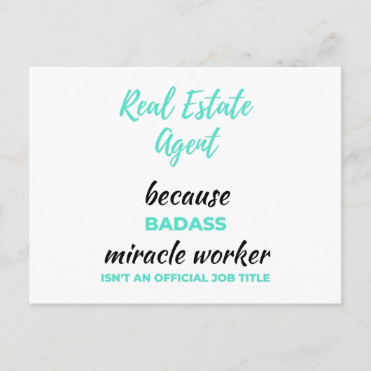 実在不動産エージェントBadass Miracle Worker 2 シーズンポストカード (正面)
