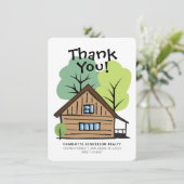 実在不動産クライアント手書きサンキューカード カード (スタンド正面)