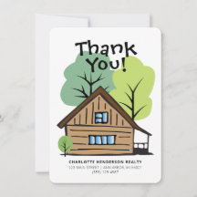 実在不動産クライアント手書きサンキューカード