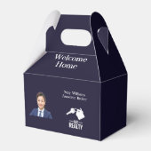 実在不動産クライアントDKブルークロージングギフト特典ボックス フェイバーボックス (正面サイド)