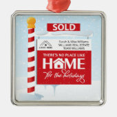 実在不動産クリスマス販売標識 メタルオーナメント (正面)